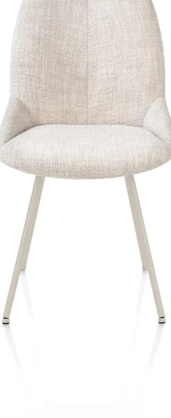 Mats, eetkamerstoel - 4-pootjes - creme - Luton - Creme