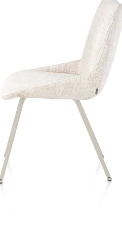 Mats, eetkamerstoel - 4-pootjes - creme - Luton - Creme