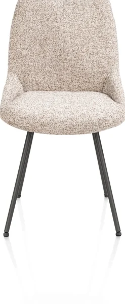 Mats, eetkamerstoel - 4-pootjes - grafiet - Luton - koper