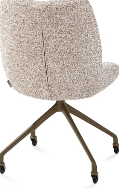 Mats, eetkamerstoel - wielen - steelbrown - Luton - koper