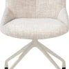 Mats, eetkamerstoel - wielen - creme - Luton - Creme