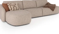 Merano, Longchair links ronde arm - 1 zits zonder armen - ottomane small rechts