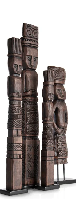 Milan beeld H86cm in de kleur Bruin - COCOmaison