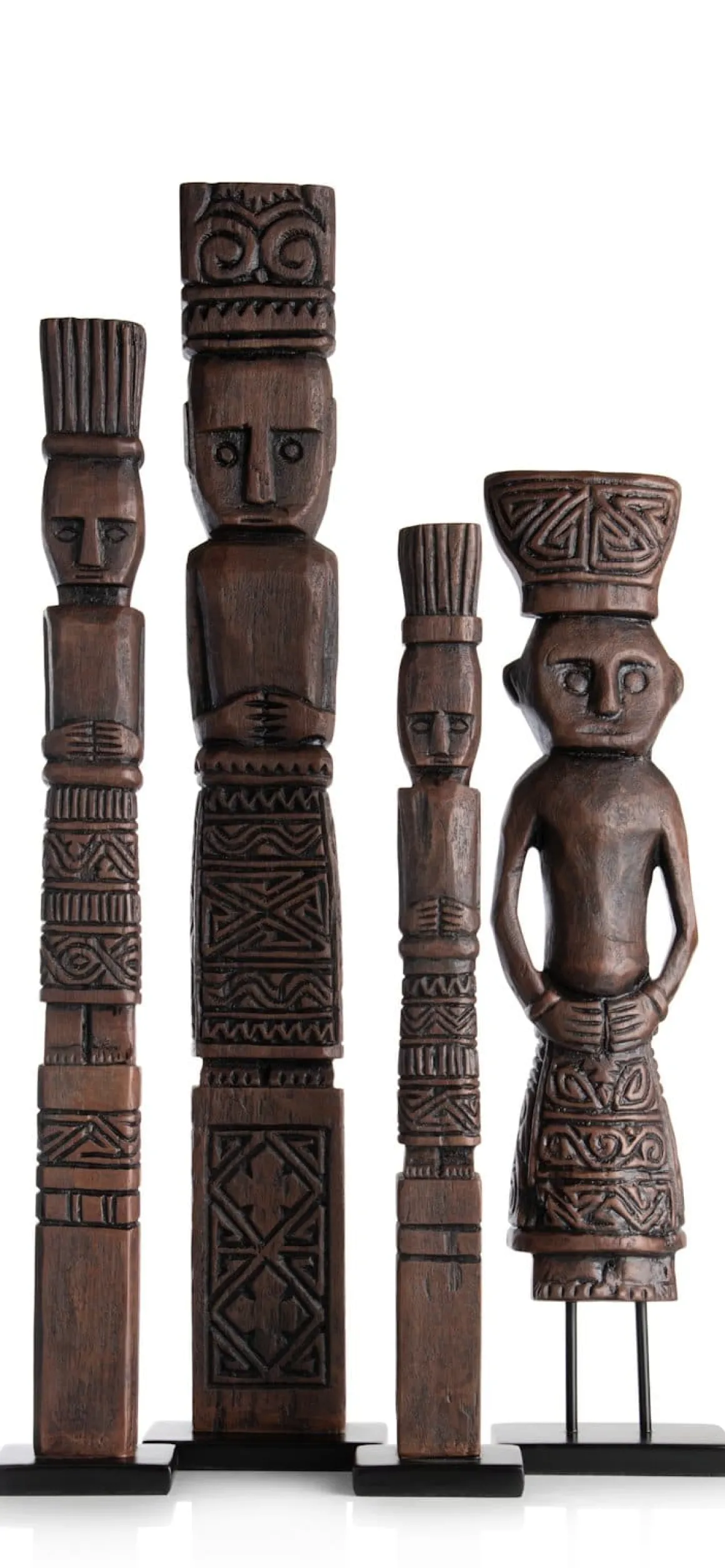 Milan beeld H62cm in de kleur Bruin - COCOmaison