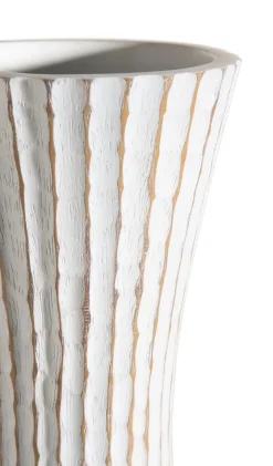 Milou vaas H64,5cm in de kleur Wit - COCOmaison