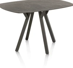 MINATO bartafel - ovaal - 150 x 105 cm (h: 92 cm) - marmerlook