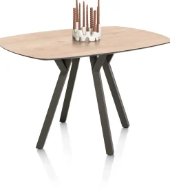 MINATO bartafel - ovaal - 150 x 105 cm (h: 92 cm) - eiken look