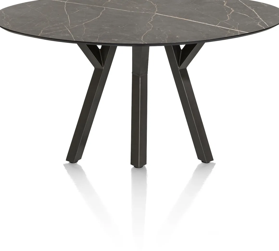 MINATO eetkamertafel - ellips - 180 x 100 cm - marmerlook