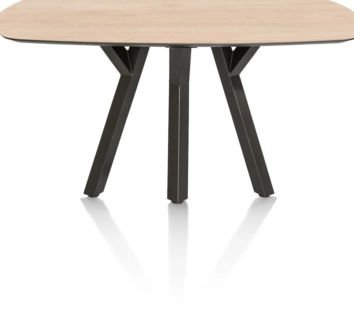 MINATO eetkamertafel - ovaal - 150 x 105 cm - eiken look