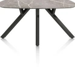 MINATO eetkamertafel - ovaal - 200 x 105 cm - lichtgrijs