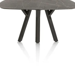 MINATO eetkamertafel - ovaal - 150 x 105 cm - marmerlook