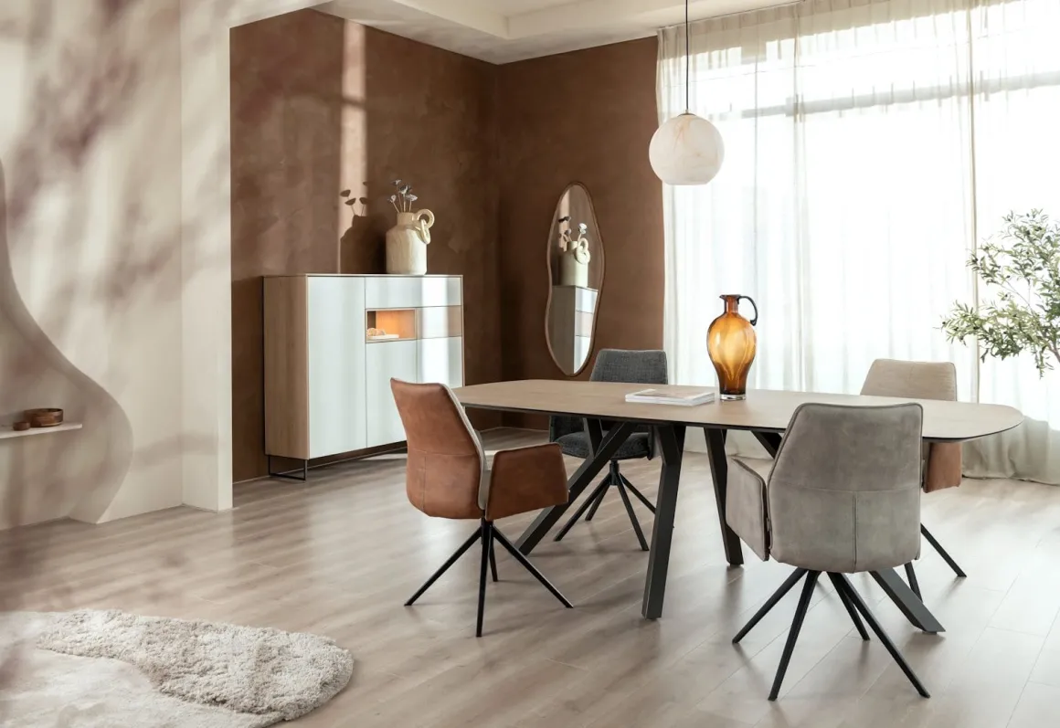 MINATO eetkamertafel - ovaal - 240 x 110 cm - eiken look