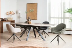 MINATO uitschuiftafel - ovaal - 180 (+ 60) x 110 cm - eiken look