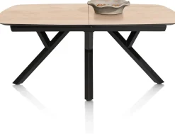MINATO uitschuiftafel - ovaal - 180 (+ 60) x 110 cm - eiken look