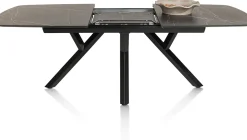 MINATO uitschuiftafel - ovaal - 180 (+ 60) x 110 cm - marmerlook