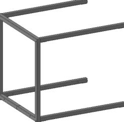 Modulo aanbouwrek in metaal 45 cm, 1 nivo - XOOON