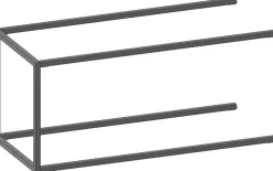 Modulo aanbouwrek in metaal 90 cm, 1 nivo - XOOON