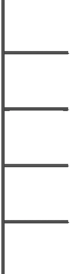 Modulo aanbouwrek in metaal 45 cm, 5 nivo's - XOOON