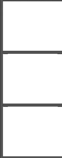 Modulo aanbouwrek in metaal 45 cm, 3 nivo's - XOOON