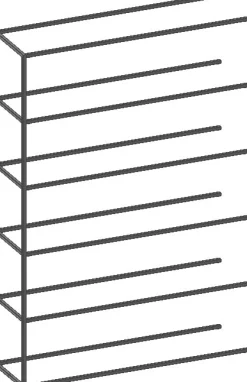 Modulo aanbouwrek in metaal 135 cm, 5 nivo's - XOOON