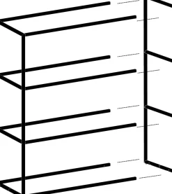 Modulo basisrek in metaal 45 cm, 3 nivo's - XOOON