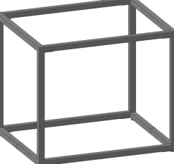 Modulo basisrek in metaal 45 cm, 1 nivo - XOOON
