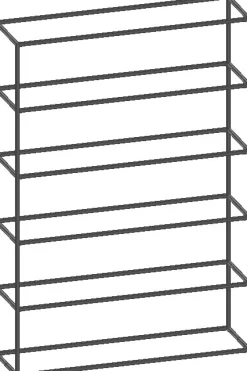 Modulo basisrek in metaal 135 cm, 5 nivo's - XOOON