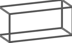 Modulo basisrek in metaal 90 cm, 1 nivo - XOOON