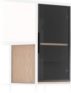 Modulo kast in naturel 45 cm met 1 glasdeur - XOOON