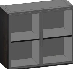 Modulo kast in onyx 90 cm met glasdeuren - XOOON