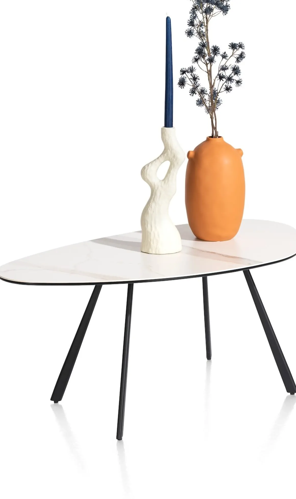 Montello hoge salontafel met keramiek blad 94x49cm