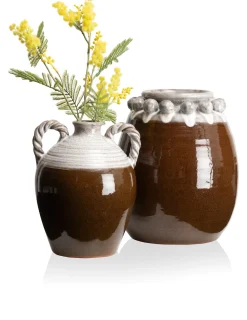 Nera vaas (H26cm) in de kleur Bruin - COCOmaison