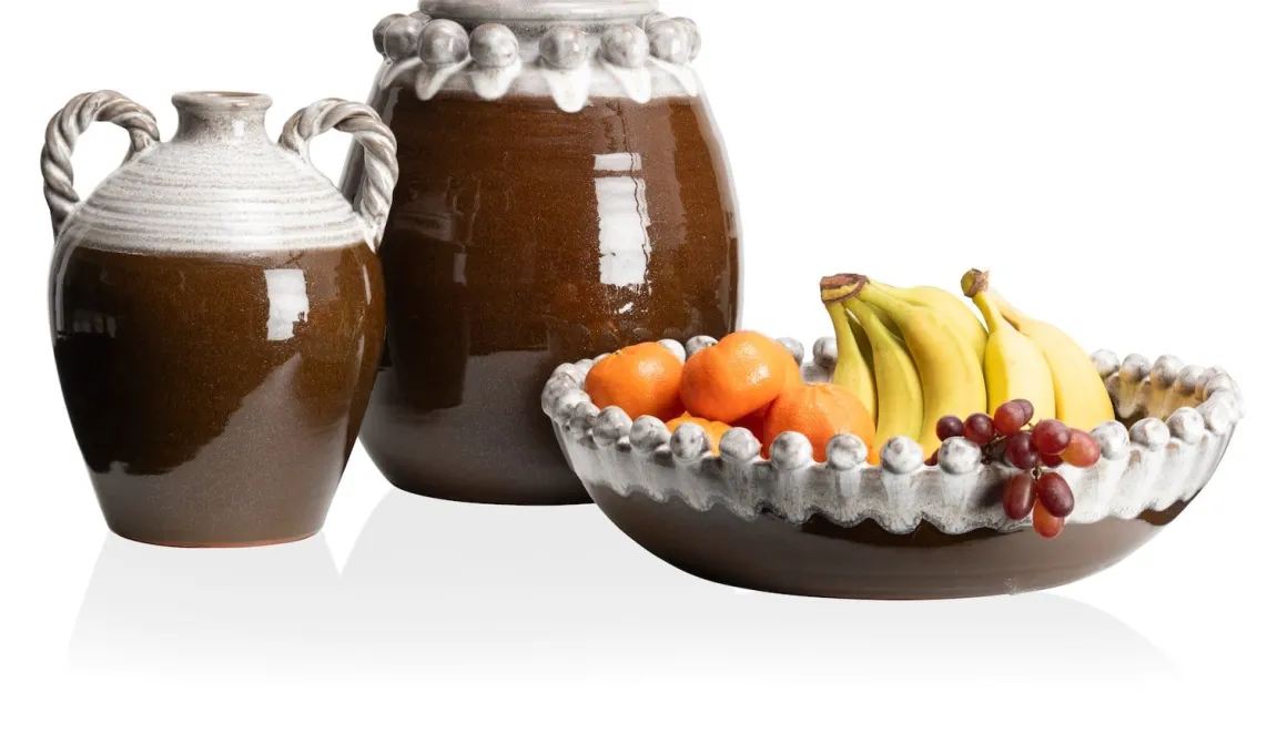 Nera vaas (H31cm) in de kleur Bruin - COCOmaison