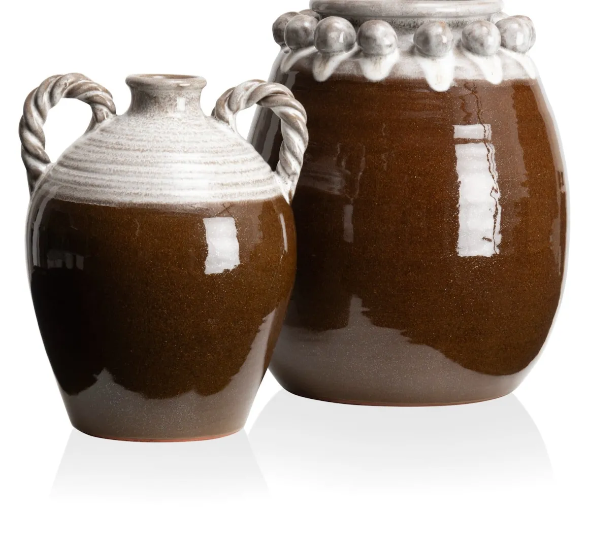 Nera vaas (H31cm) in de kleur Bruin - COCOmaison