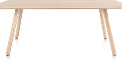 NIORA eetkamertafel 210 x 100 cm - rechthoek - naturel eiken