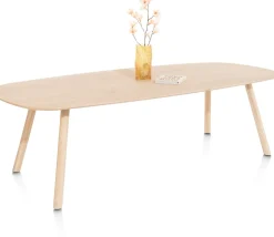 NIORA eetkamertafel 270 x 120 cm - deens ovaal - naturel eiken