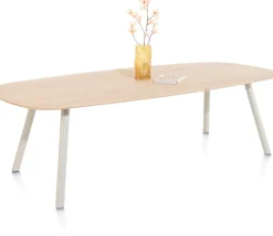 NIORA eetkamertafel 240 x 115 cm - deens ovaal - zijdegrijs