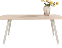 NIORA eetkamertafel 210 x 100 cm - rechthoek - zijdegrijs