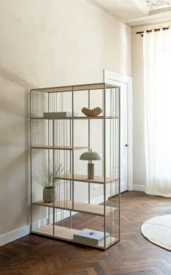 NIORA roomdivider 120 cm - zijdegrijs