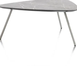NIORA salontafel 85 x 77 cm - HPL marmer licht grijs