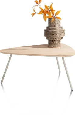 NIORA salontafel 85 x 77 cm - eiken fineer - zijdegrijs