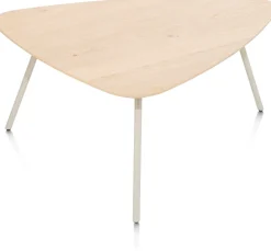 NIORA salontafel 85 x 77 cm - eiken fineer - zijdegrijs
