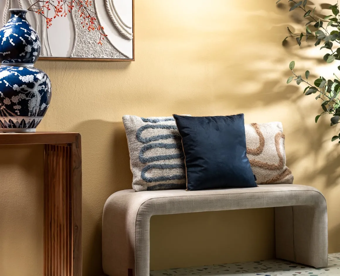 Noah bankje H47cm in kleur Crème shop je bij COCOmaison