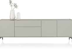 NOON dressoir 240 cm - 3-deuren + 2-laden - lichtgrijs