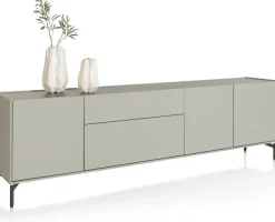 NOON dressoir 240 cm - 3-deuren + 2-laden - lichtgrijs