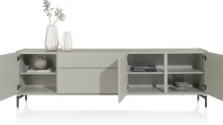 NOON dressoir 240 cm - 3-deuren + 2-laden - lichtgrijs