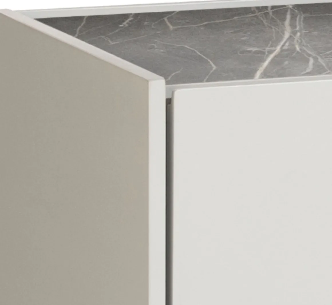 NOON dressoir 240 cm - 3-deuren + 2-laden - lichtgrijs