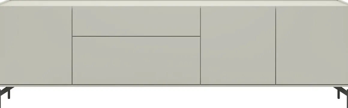 NOON dressoir 240 cm - 3-deuren + 2-laden - zijdegrijs