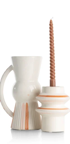 Nora kandelaar H15cm in de kleur Multi Color - COCOmaison