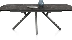 Novello, uitschuiftafel 200 (+ 78) x 100 cm - Primo Laminato marble - Onyx